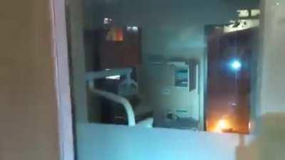 Rioters Start Fire in Apartment Building With People Living Inside.