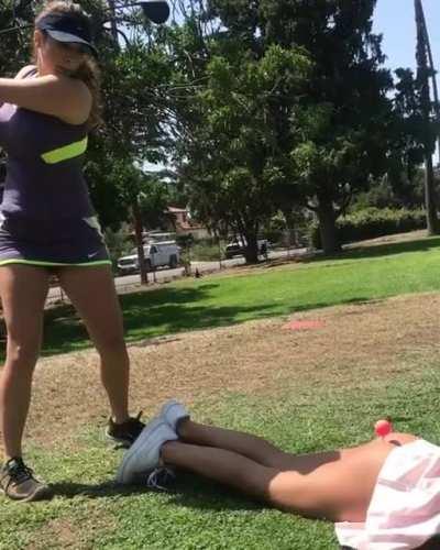 WCGW NSFW . What could go wrong hitting a golf ball off of your ass