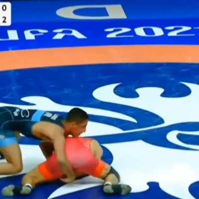 The Iranian wrestlers special technique 