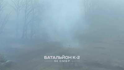 Ukrainian tank destroys russian positions near Lysychansk at close range