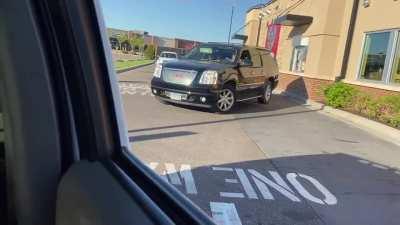 Only one exit and she is mad