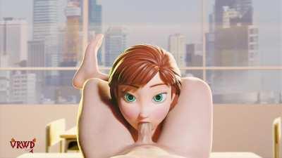 Anna Headlock Blowjob (VRWaifuDelivery) [Frozen]