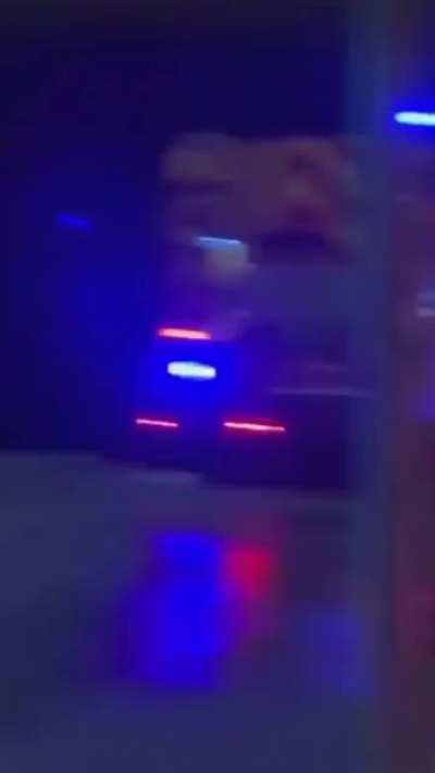 guy gets slammed by fire-fighters during an emergency