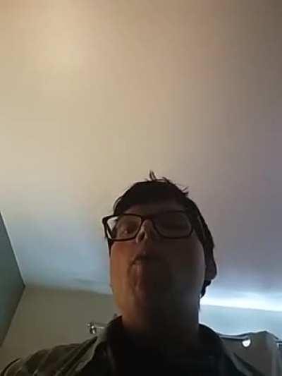 Guy pretends her sister is giving him a BJ