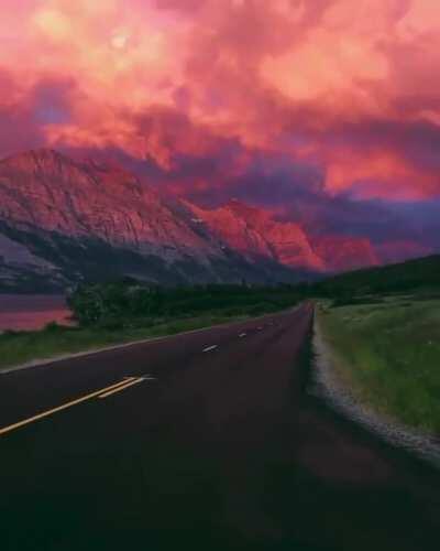 This sunset in Glacier National Park