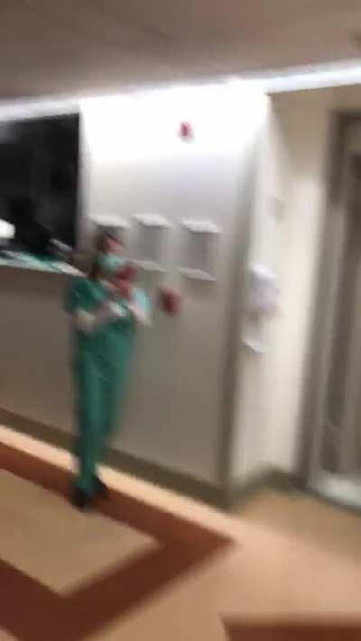 My dad, ringing the remission bell after finishing his last round of radiation tonight!