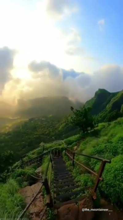 The Kalsubai Peak, located in the Indian state of Maharashtra