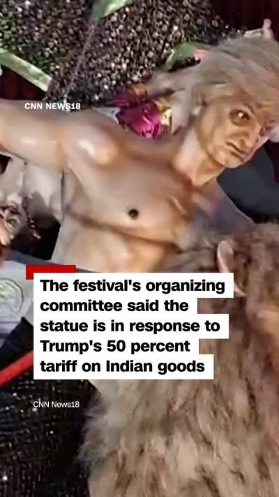 Local artist in India portrayed President Trump depicted as the 