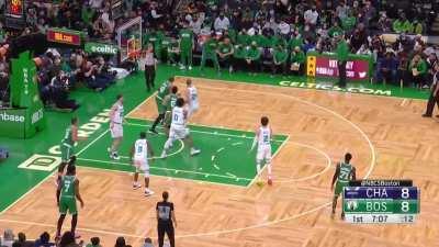 [Highlight] Jayson Tatum submits his Shaqtin bid by finding Josh Richardson in the corner for the three