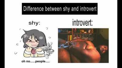the difference between shy people and introverts 💯
