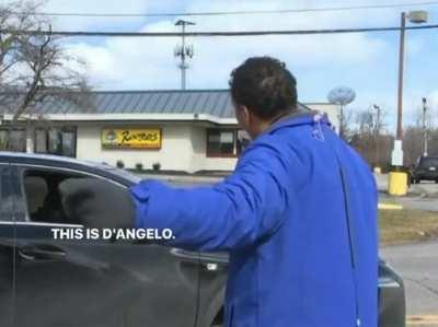 This news reporter got a special visit from his mom while he was working