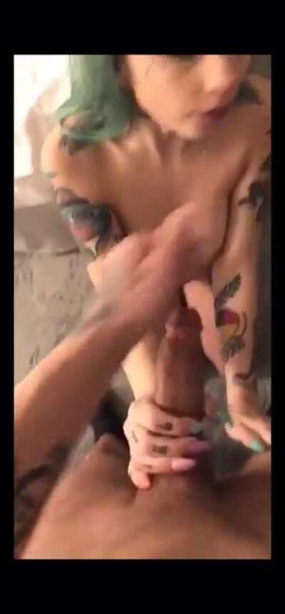 BJ with cumshot facial ending