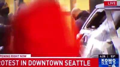 Press Security Guard Disables An AR-15 A Protester Had Looted From A Police Cruiser, And Was Firing Into Vehicles