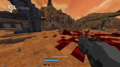 I'm making DOOM in Minecraft. This is the end of level 1