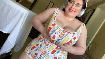 Hanging in My Room Trying on a Too Small Tank & Panty Set