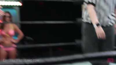 Hollie delivered a stiff punch to the nether regions by Cali Danger