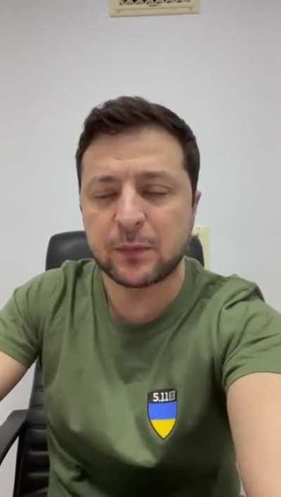 Filming himself on a mobile phone, Ukrainian President Zelensky states that the Russian attack against the Zaporizhzhia Nuclear power plant might trigger a catastrophic disaster beyond Chernobyl.
