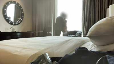 Exposing to the public.. from the second floor.. she got so wet by this..