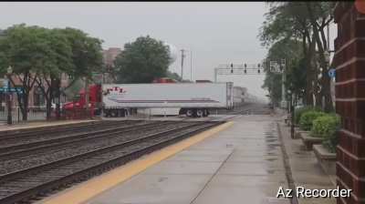 Train run into semi today- LaGrange, IL