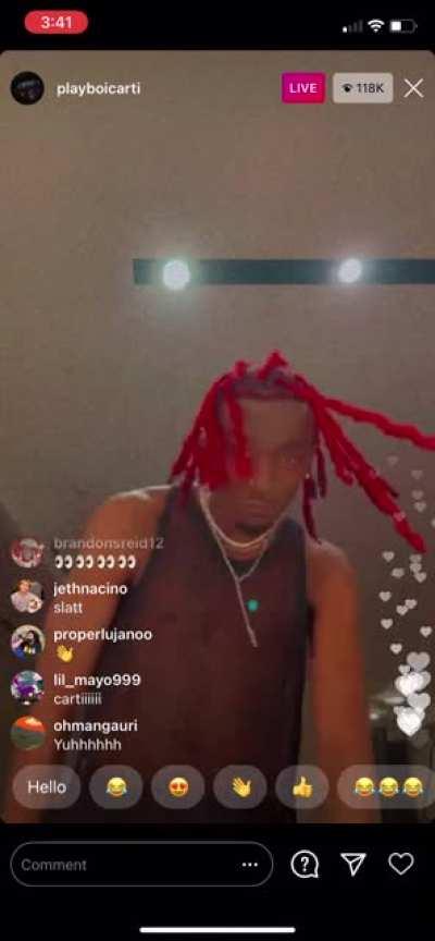 Full snippet from recent live