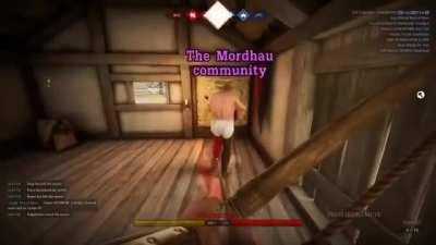 Womble encounters the Mordhau community