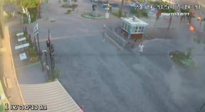 Impact Footage of the Yemeni Yafa Drone in Eilat, Israel