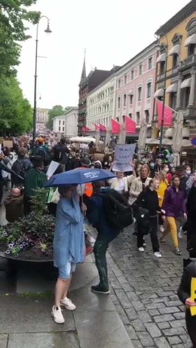 20.000 people in Oslo Norway protesting