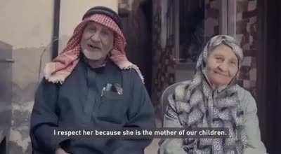 An old Palestinian couple open up about their love for each other. Love and empathy is a quality all good humans have regardless of race, religion, or gender.