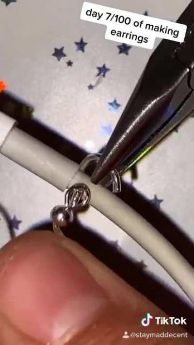 making iPhone charger earrings