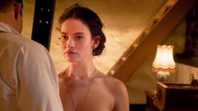 Lily James - Nude in The Exception (Brightened, HD, Open Matte)