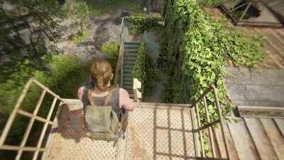 Just noticed that if Abby looks down from any great height, the edges of the screen become blurry and the actual vertigo effect happens.