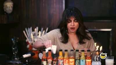 Priyanka eats very hot wings