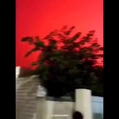 Such views come from the Zhoushan region of China now. What happened is unknown. The air is fried. No explanation was given.