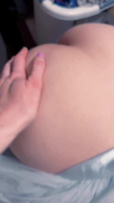 My gf made me clean her bull's bathroom, including their toilet 😣, while dressed as a maid. Still in chastity too! 😭 At the end, my only reward was hearing their sex noises and getting some spankings for my efforts 😖.