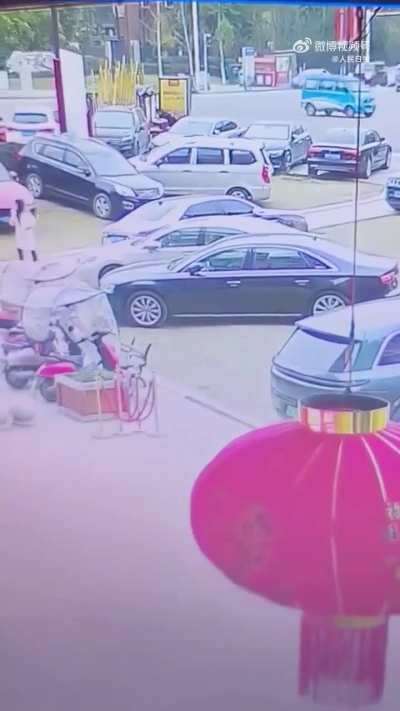 Sichuan, China, January 30, kid throws firecracker in sewer