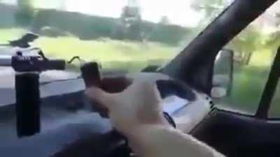 Light an explosive and throw it out the window. Sounds like a great idea...