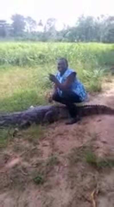 Croc not in the mood for social media pics