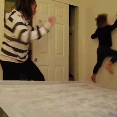 Good luck dealing with the kid shaped whole in your wall