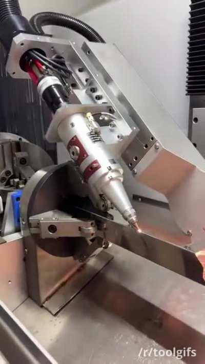 Multi-axis laser cutting demo