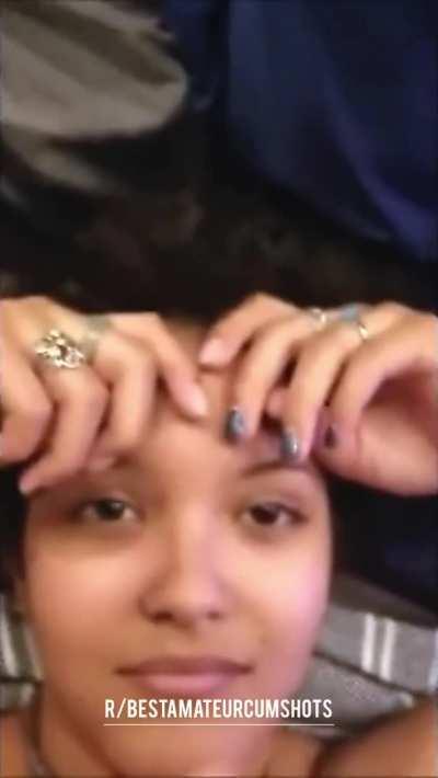 Cute Busty Brunette with Big Natural Tits Gets a Thick Facial👌💦