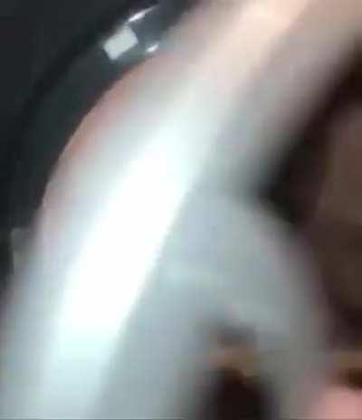 Boy in the washing machine.