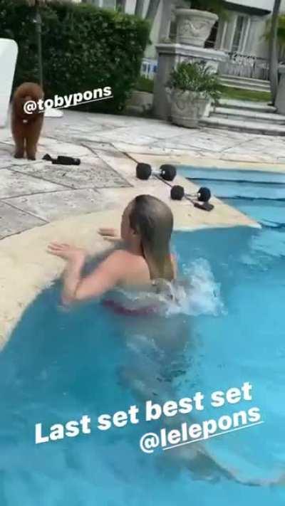 Working out in the pool