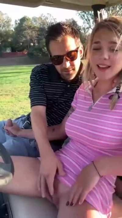 Gabbie Carter gets creampie on the golf field