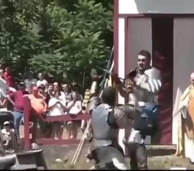 Actual footage of my execution being interrupted for the 9th time in one game