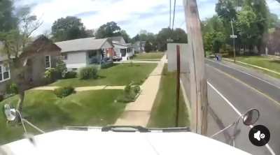 Truck Driver has a seizure and crashes into house.