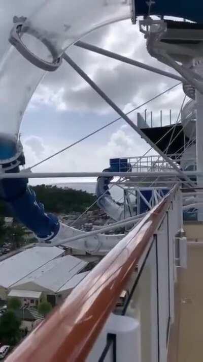Not enough speed on a water slide.