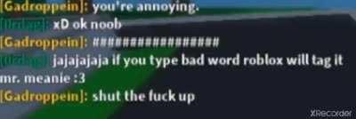 you can't pass the chat filter-