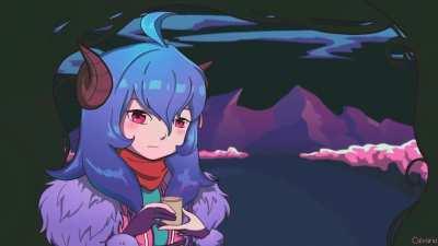 I animate Spirit Blossom Lamp telling Wolf a story