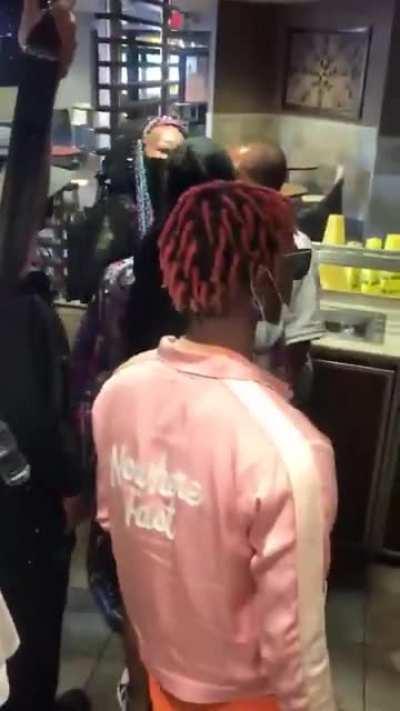 Black Lives Matter mob at a McDonald's
