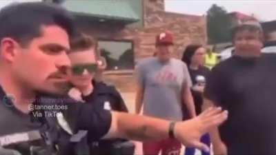 Native American yells at cops on his property and kicks them out